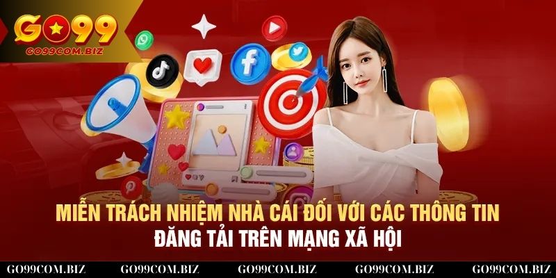 Miễn trừ trách nhiệm đối với các trang mạng xã hội